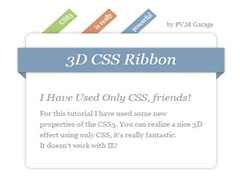 3D css, css3, jQuery ribbon, thu thuat css, css co ban